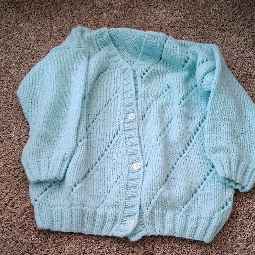 Handmade Cozy Blue Women's Sweater